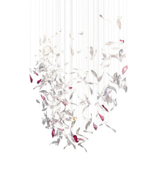 Flying Glass Feather Chandelier