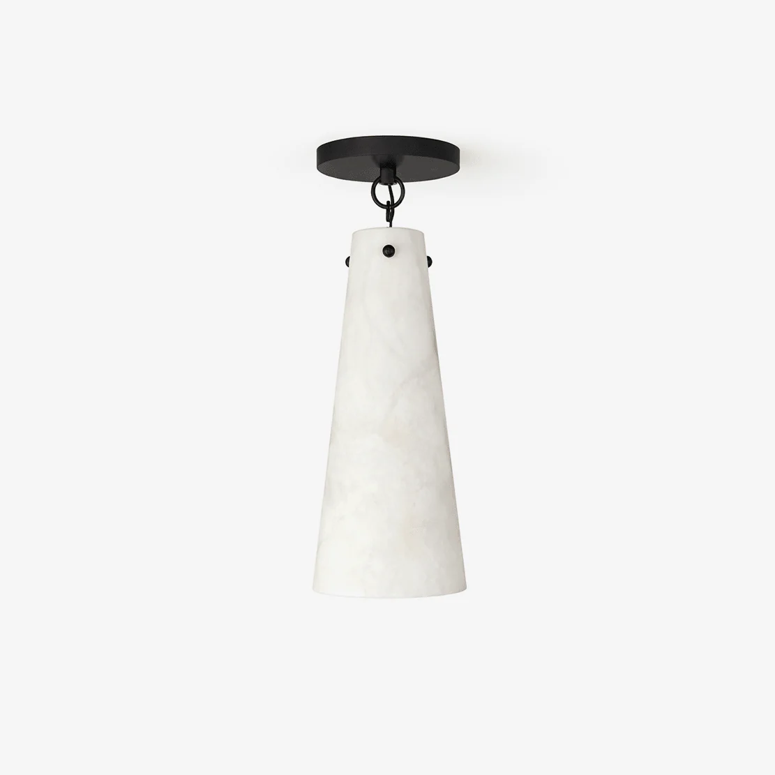 Modern Alabaster Cone Ceiling Light