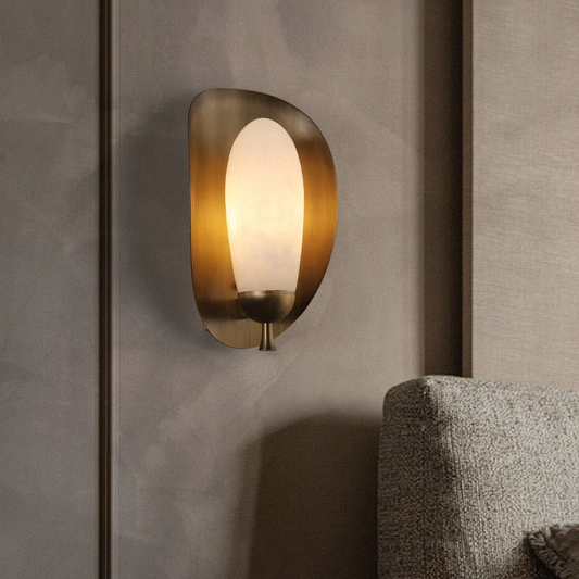 Lunette Alabaster Wall Sconce