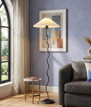 Wiggly Pleated Floor Lamp