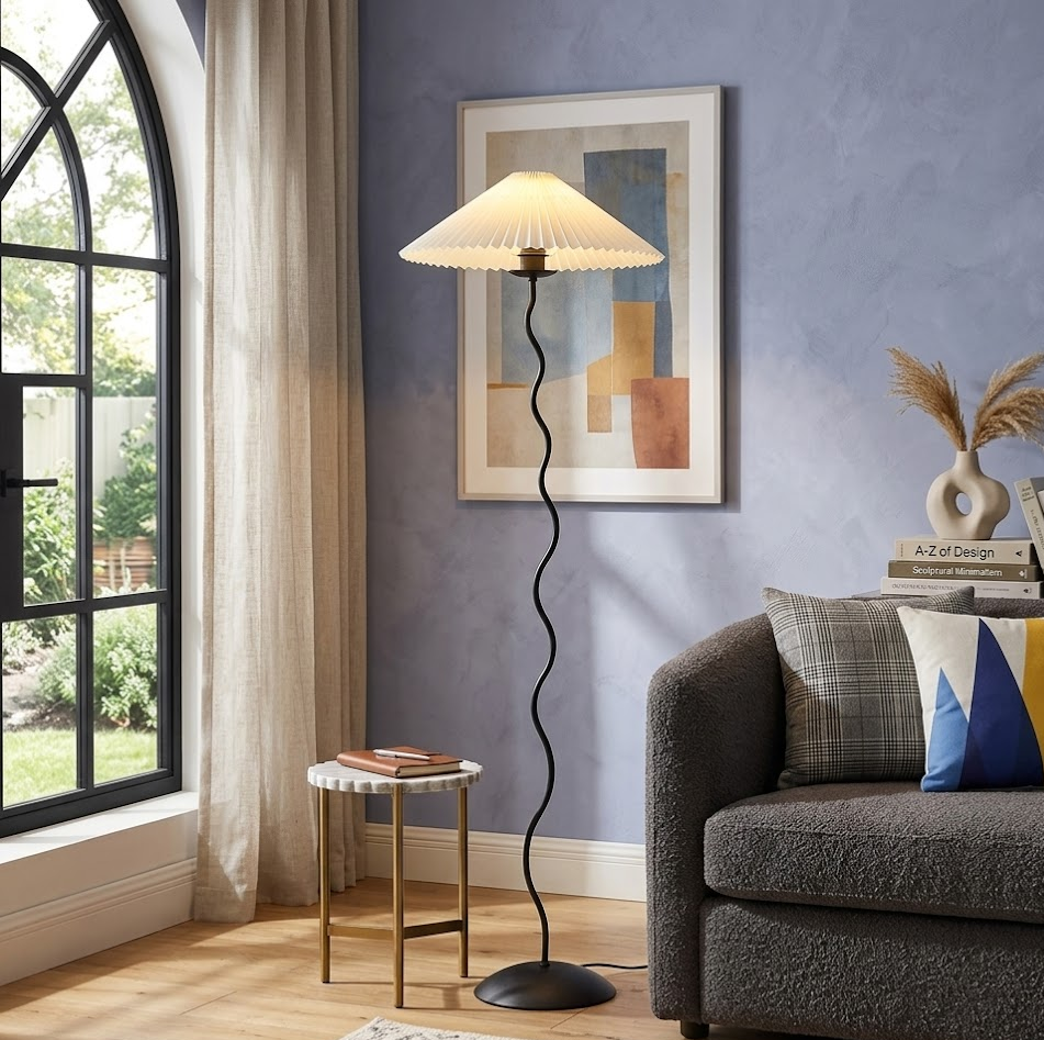 Wiggly Pleated Floor Lamp