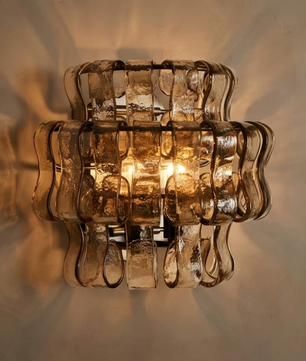 Onda Smoked Glass Wall Sconce
