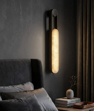 Minimalist Oblong Alabaster Wall Lamp