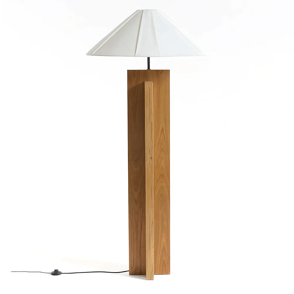Crossbase Wood Floor Lamp
