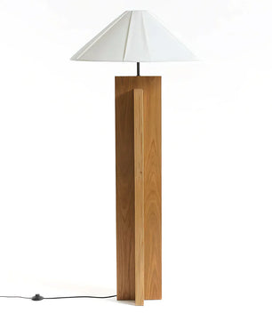 Crossbase Wood Floor Lamp