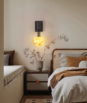 The Volterra Alabaster Orb Sconce