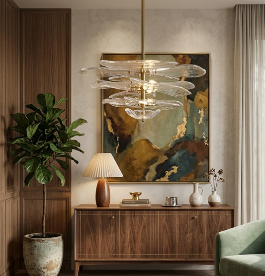 Lotus Leaf Murano Chandelier