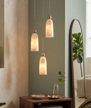 Cara Alabaster & Copper Pendant Light