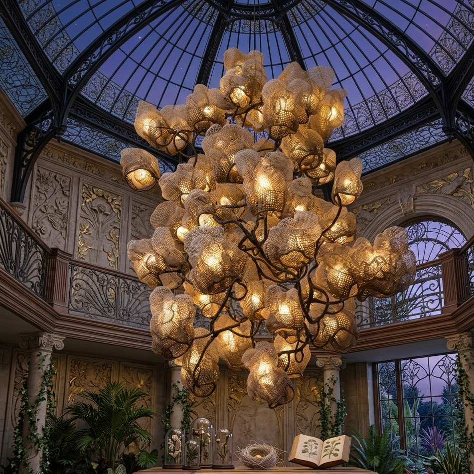 Aetherius Bespoke Mesh Chandelier