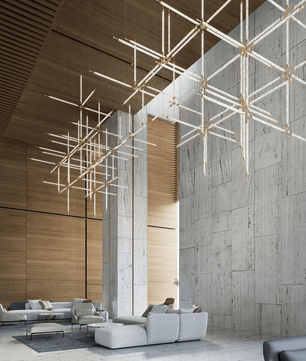 Crystal Grid Bespoken Chandelier