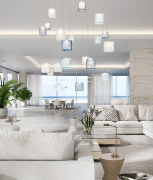 Square Multi Crystal Light Pendant Chandelier