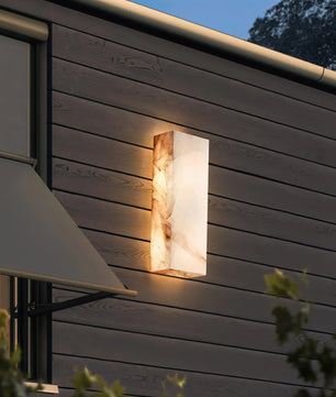 Rectangular Alabaster Wall Sconce