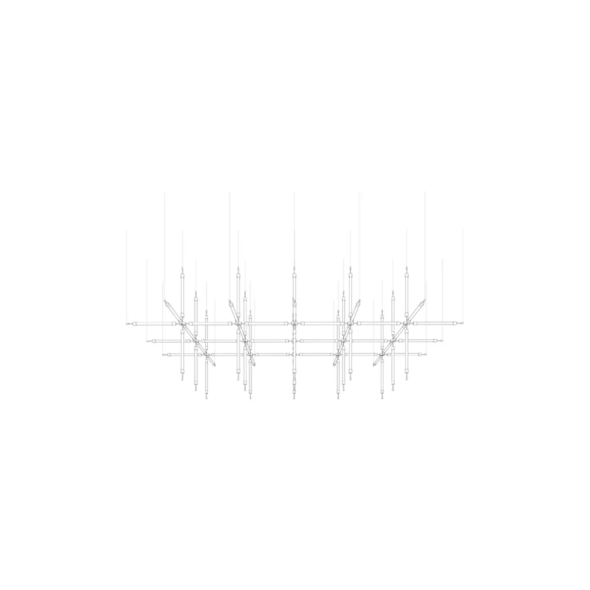 Crystal Grid Bespoken Chandelier