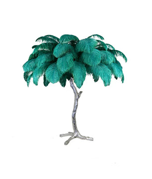 Ostrich Feather Table Lamp
