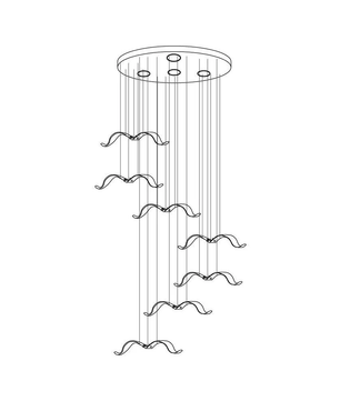 Large Seagull Chandelier