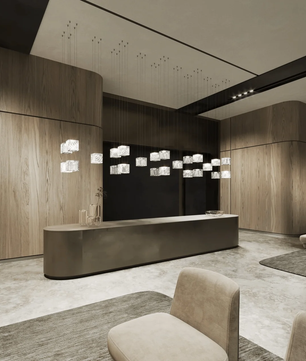 Square Multi Crystal Light Pendant Chandelier