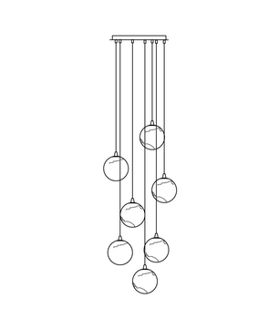 Cascading Art Statement Chandelier