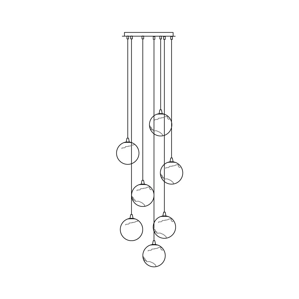 Cascading Art Statement Chandelier