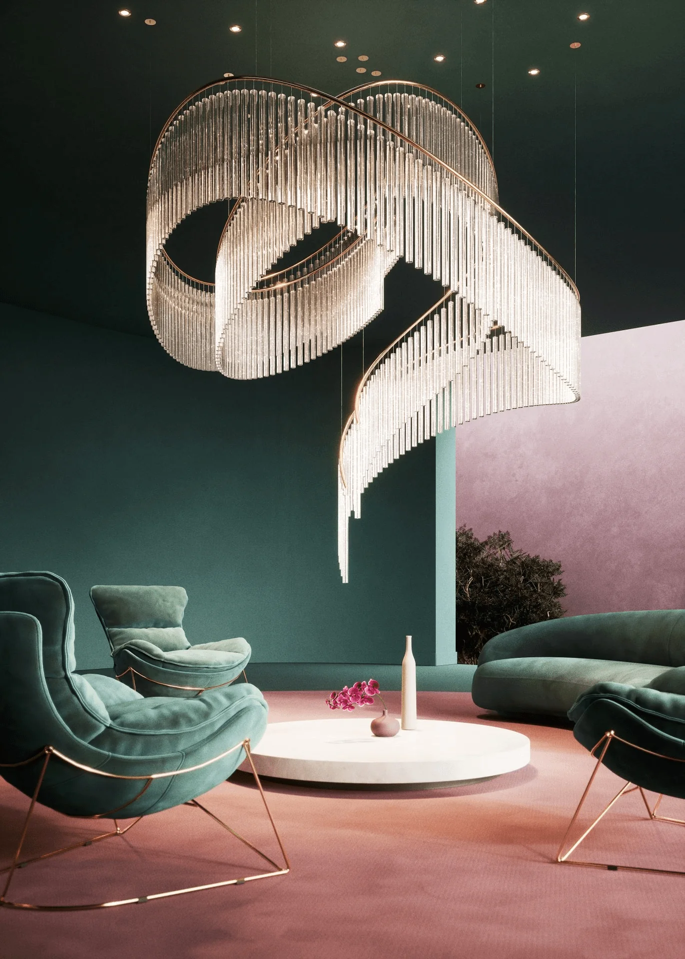 Crystal Spin Customized Chandelier