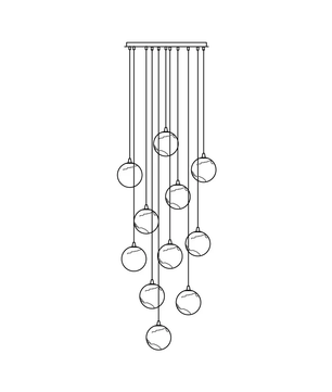 Cascading Art Statement Chandelier