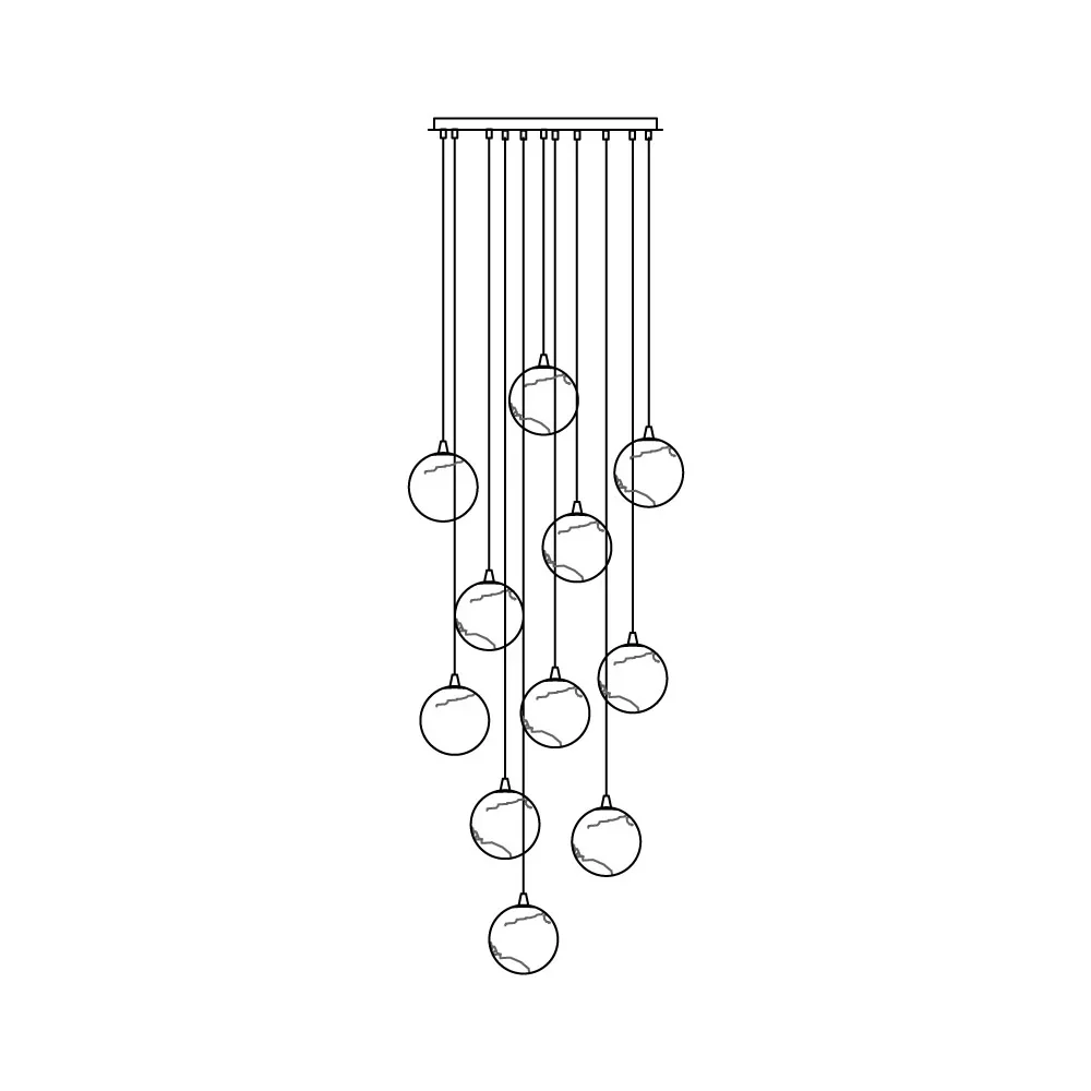 Cascading Art Statement Chandelier