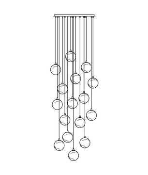 Cascading Art Statement Chandelier