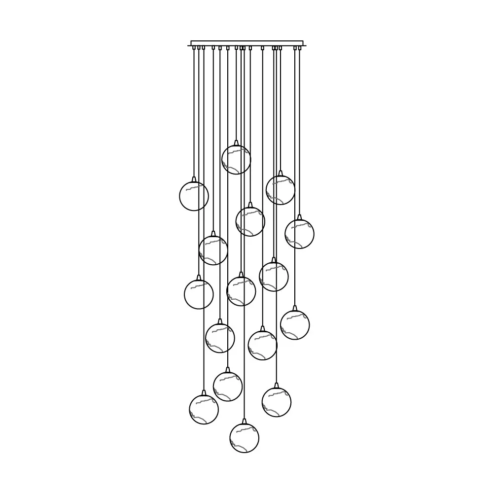 Cascading Art Statement Chandelier