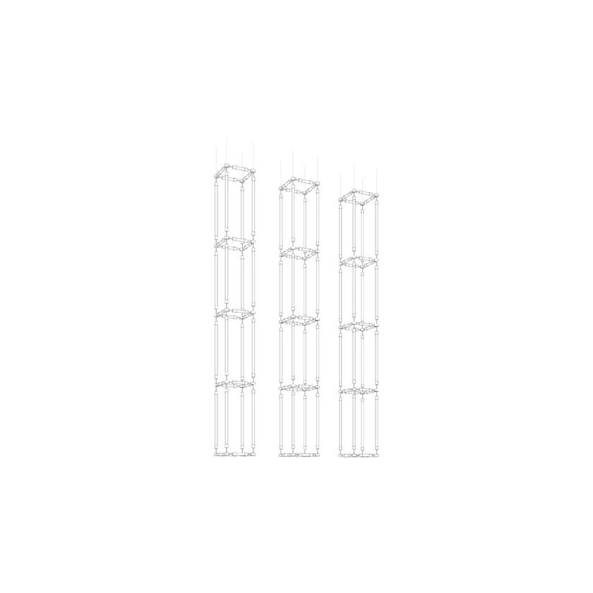 Crystal Grid Bespoken Chandelier