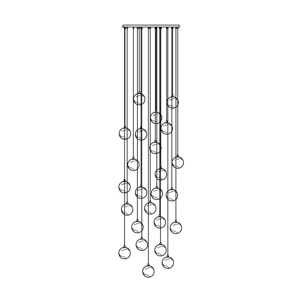 Cascading Art Statement Chandelier