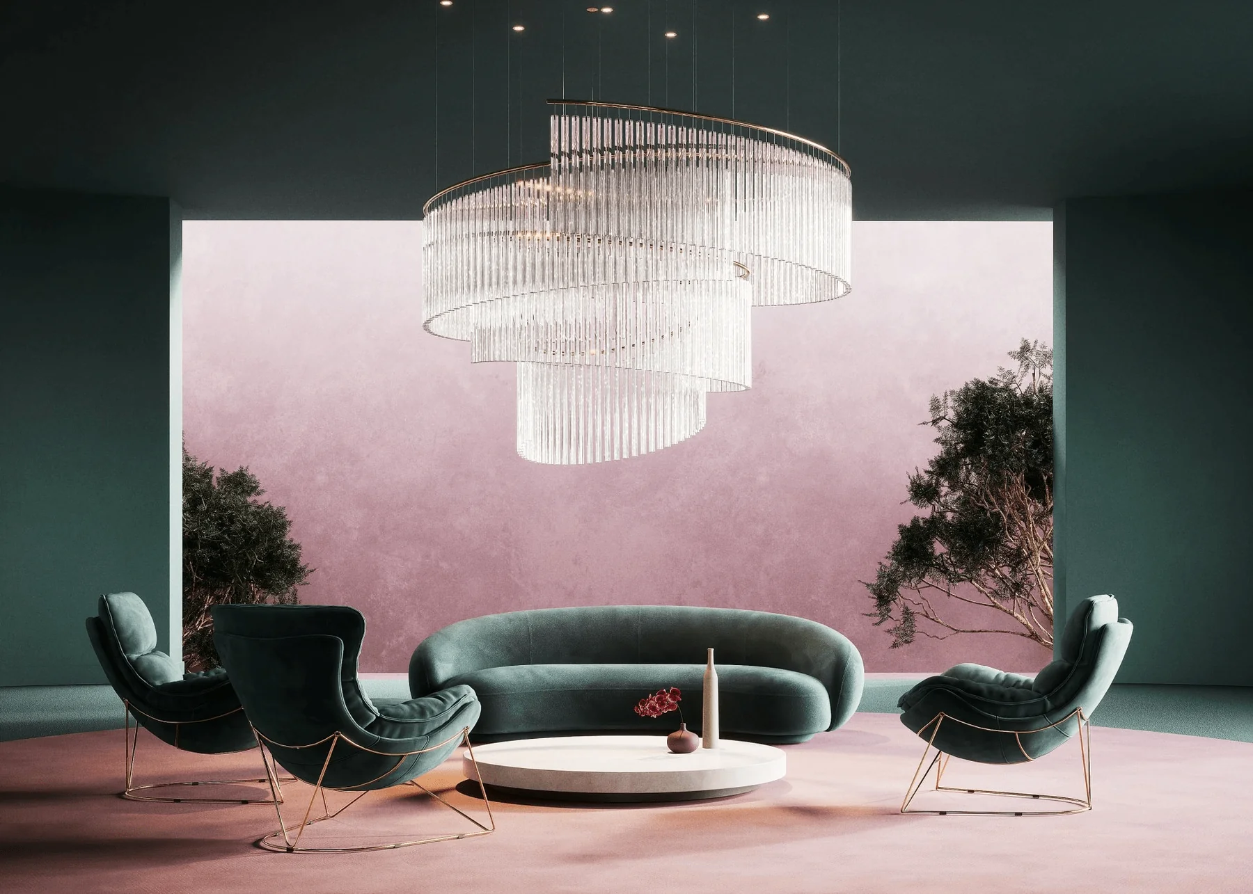 Crystal Spin Customized Chandelier