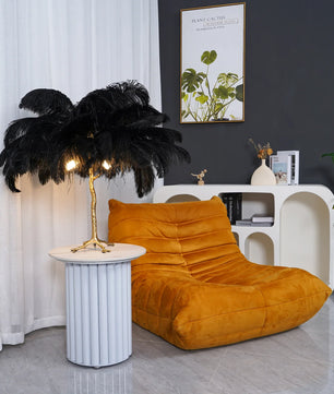 Ostrich Feather Table Lamp