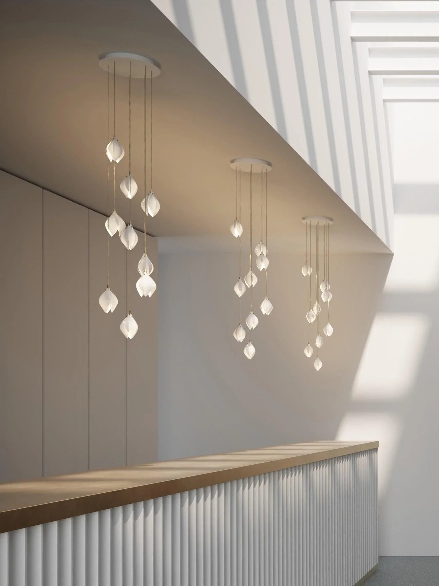 Ceramic Flower Chandelier