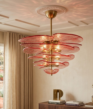 Lotus Leaf Murano Chandelier