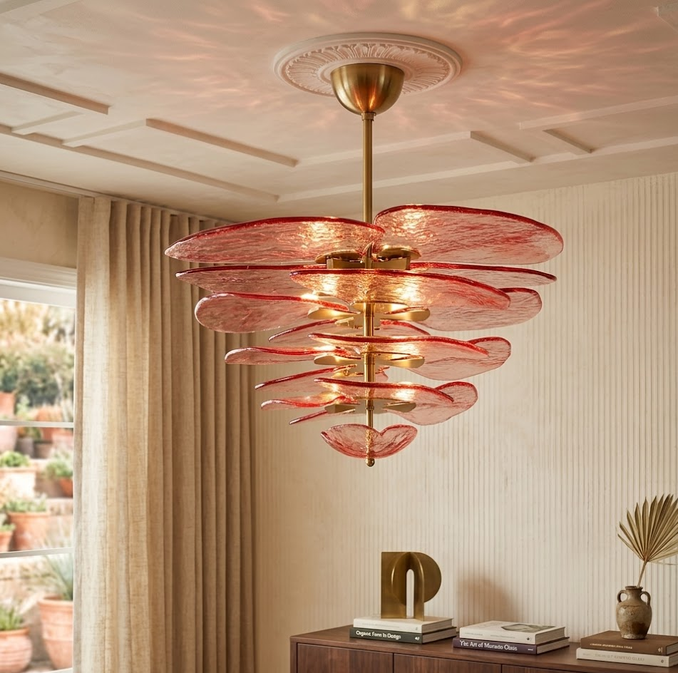 Lotus Leaf Murano Chandelier