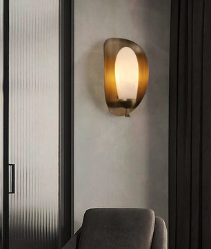 Lunette Alabaster Wall Sconce