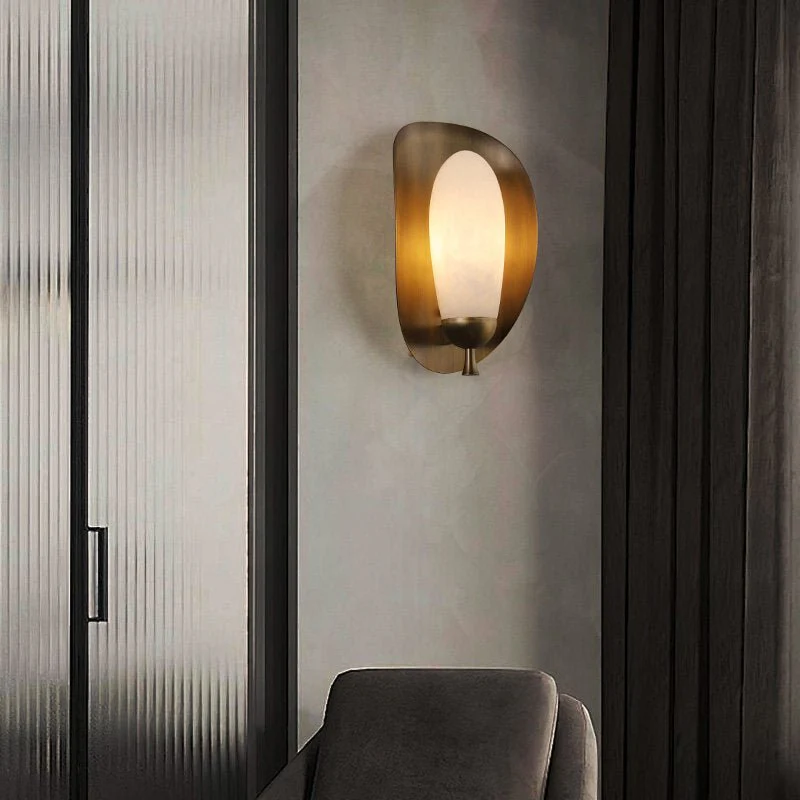 Lunette Alabaster Wall Sconce