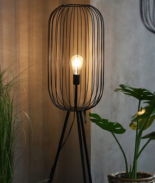 Stripe Cage Floor Lamp