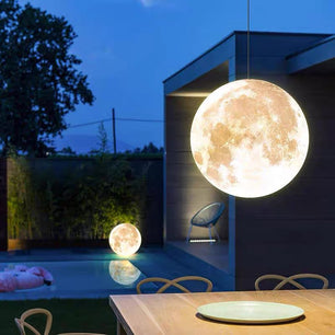 Outdoor Moon Textured chandelier