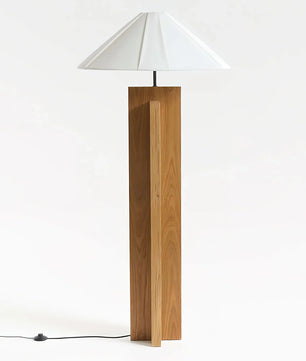 Crossbase Wood Floor Lamp
