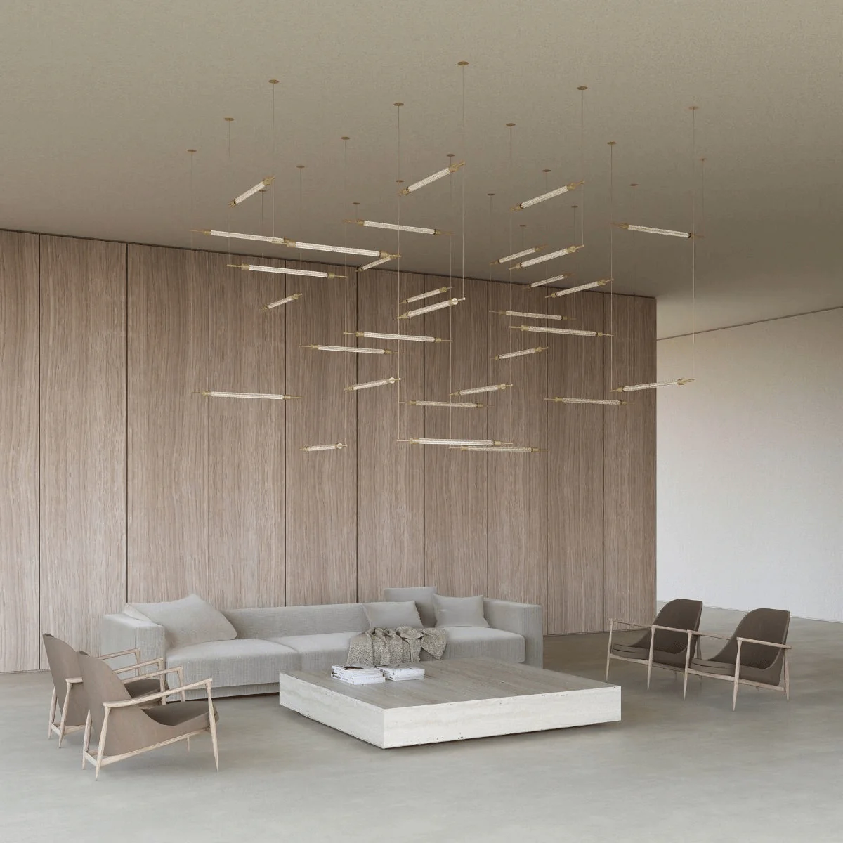 Crystal Grid Bespoken Chandelier