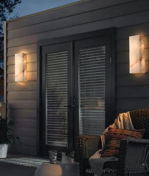 Rectangular Alabaster Wall Sconce