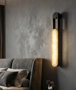 Minimalist Oblong Alabaster Wall Lamp