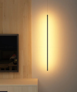 مصباح معلق خطي LED أسود عصري للمطبخ بجانب السرير