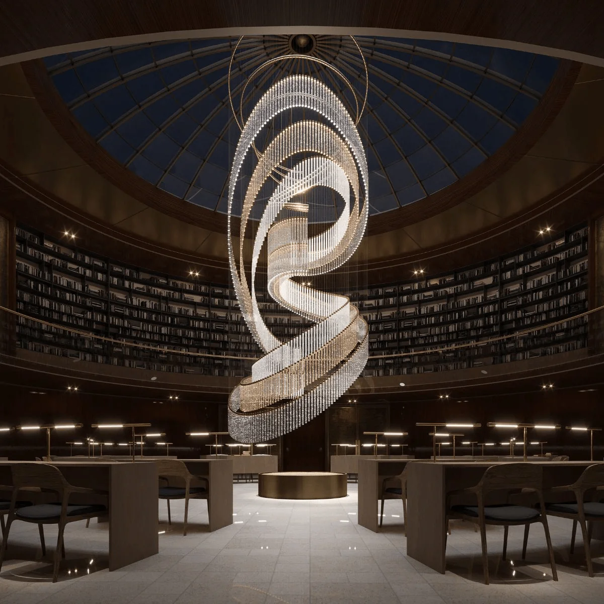 Crystal Spin Customized Chandelier