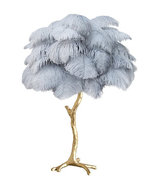 Ostrich Feather Table Lamp