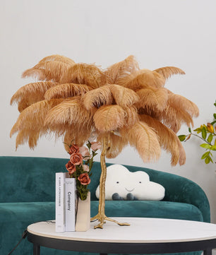 Ostrich Feather Table Lamp