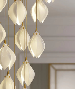 Ceramic Flower Chandelier