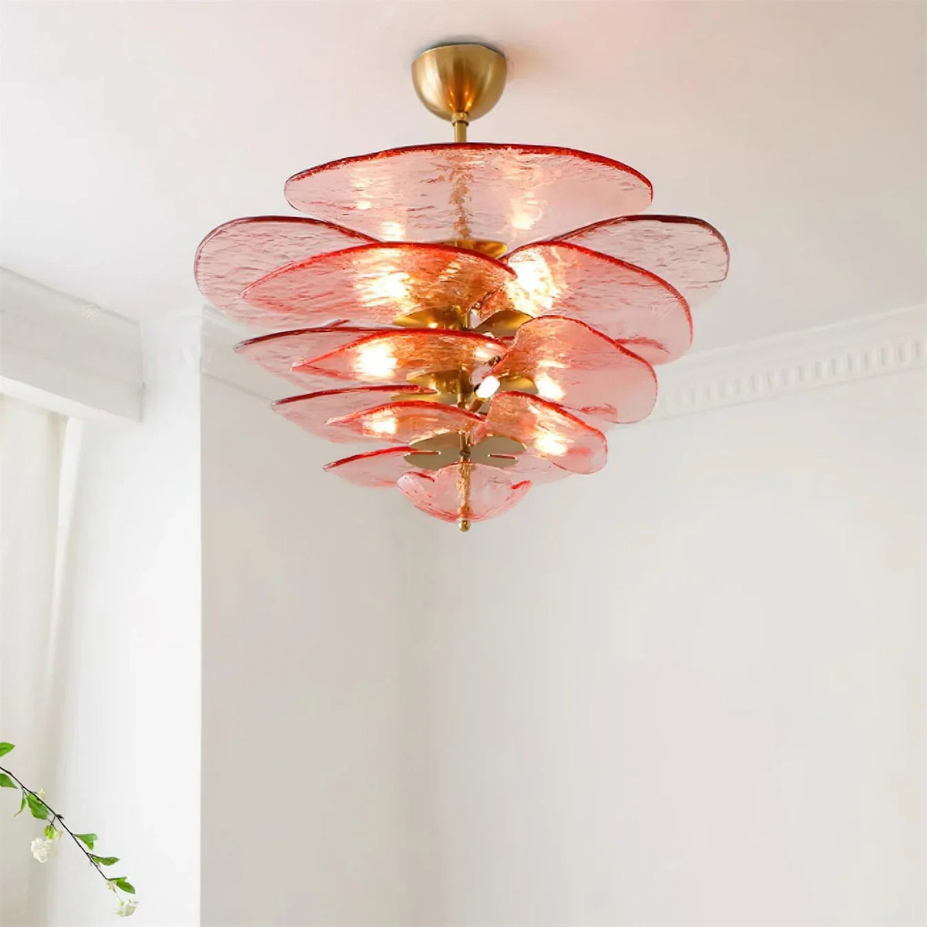 Lotus Leaf Murano Chandelier