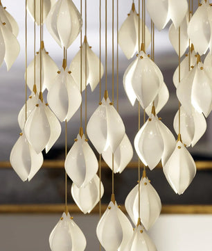 Ceramic Flower Chandelier