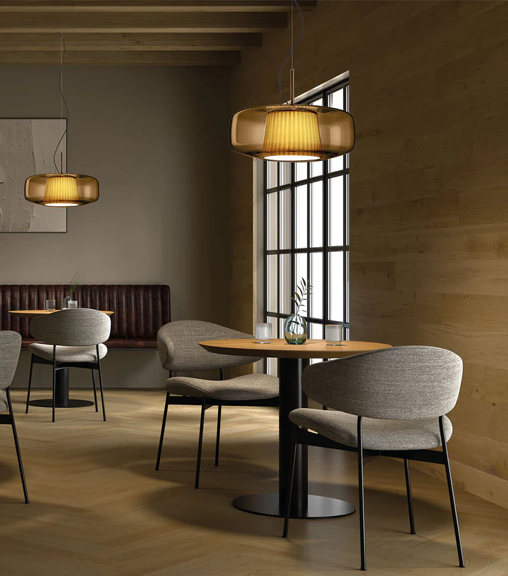 Plisse Pleated  Glass Pendant Light